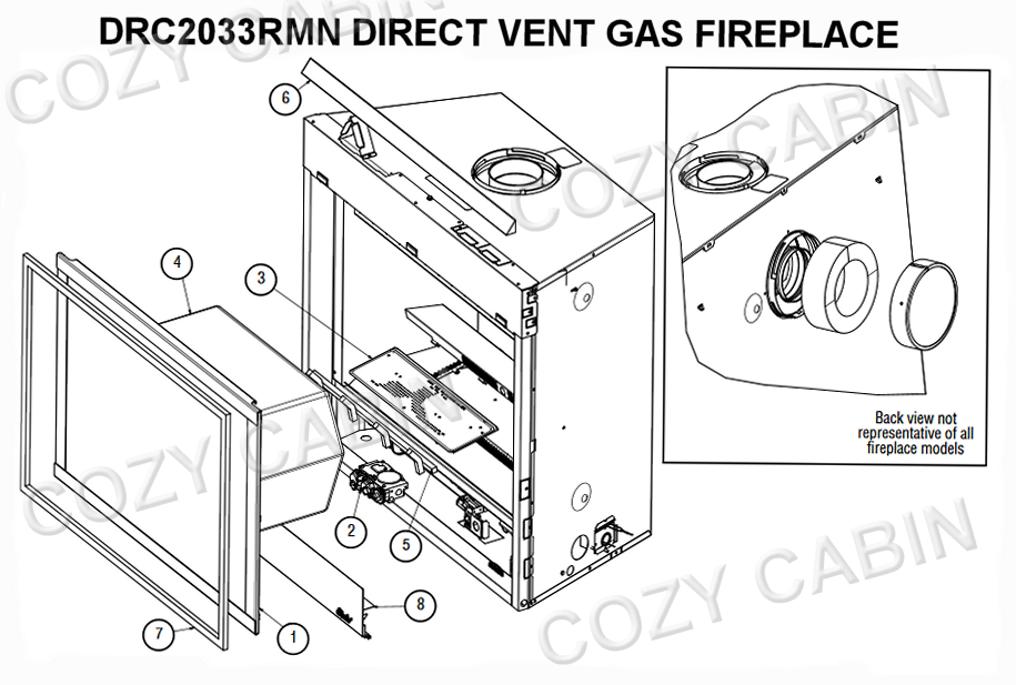 DIRECT VENT GAS FIREPLACE (DRC2033RMN) #DRC2033RMN